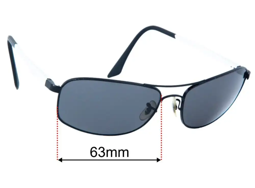 Ray-Ban RB3484 63mm Replacement Lenses